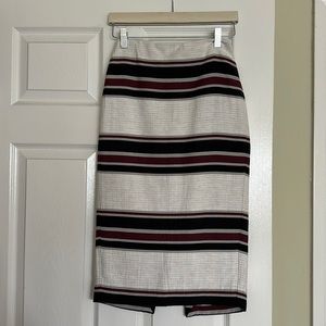 Stripped Pencil Skirt